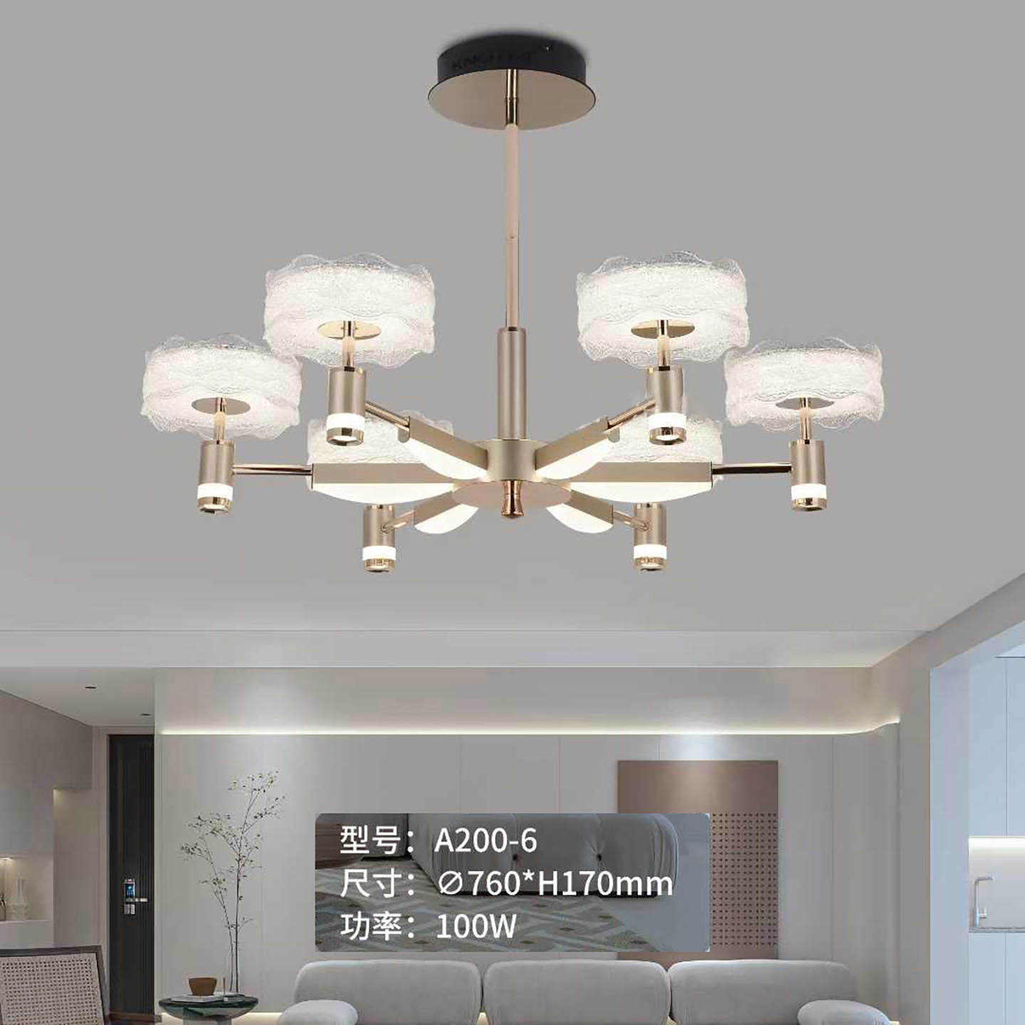 新款高端铝材拉丝大厅主灯客餐厅吊灯现代简约大气高端餐厅卧室