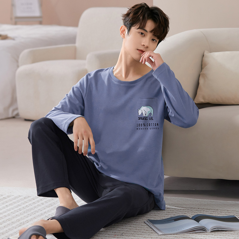 睡衣男士春秋款纯棉长袖