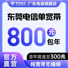 东莞电信宽带办理 提速至300M纯宽带光纤报装低月租单宽包年宽带