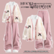 裤 女童装 三件套 毛衣衬衫 搭配工装 2025新款 粉色可爱针织宽松开衫