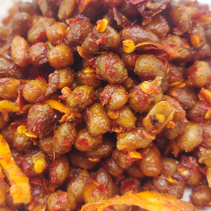 湖南新化坛子菜麻辣豆豉下饭菜