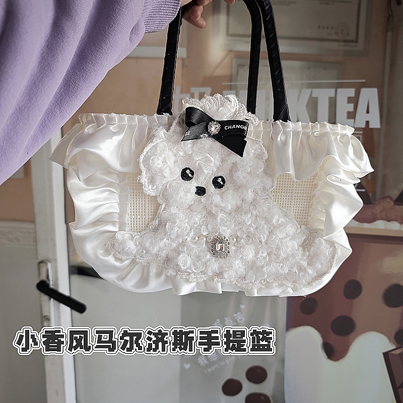 原创小香风蝴蝶结马尔济斯外出包