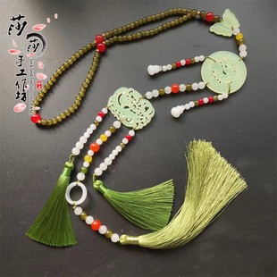 秦汉直裾魏晋风手工编织腰佩汉服战国袍配饰仿玉玉佩古装女款配饰