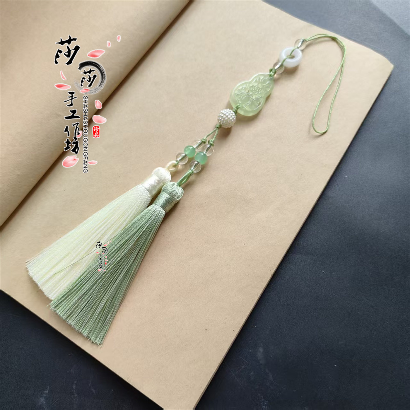 原创设计双色流苏葫芦挂件小清新古装汉服配饰中式旗袍压襟坠包挂