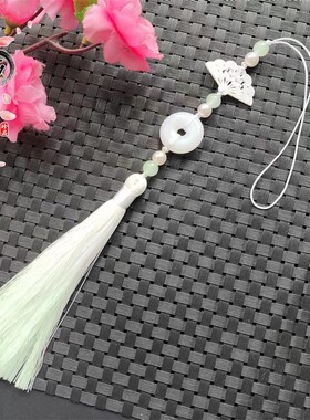 复古旗袍压襟坠扇子平安扣