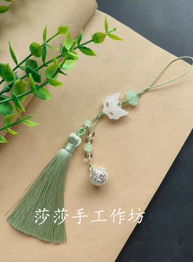 新款小狐狸面具流苏宫铃吊坠女复古旗袍压襟吊坠儿童古风汉服挂件
