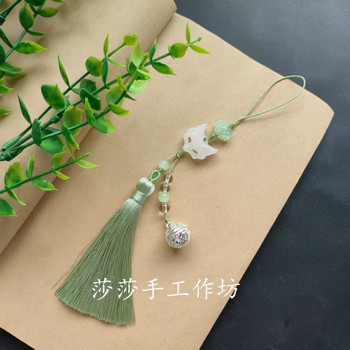 新款小狐狸面具流苏宫铃吊坠女复古旗袍压襟吊坠儿童古风汉服挂件