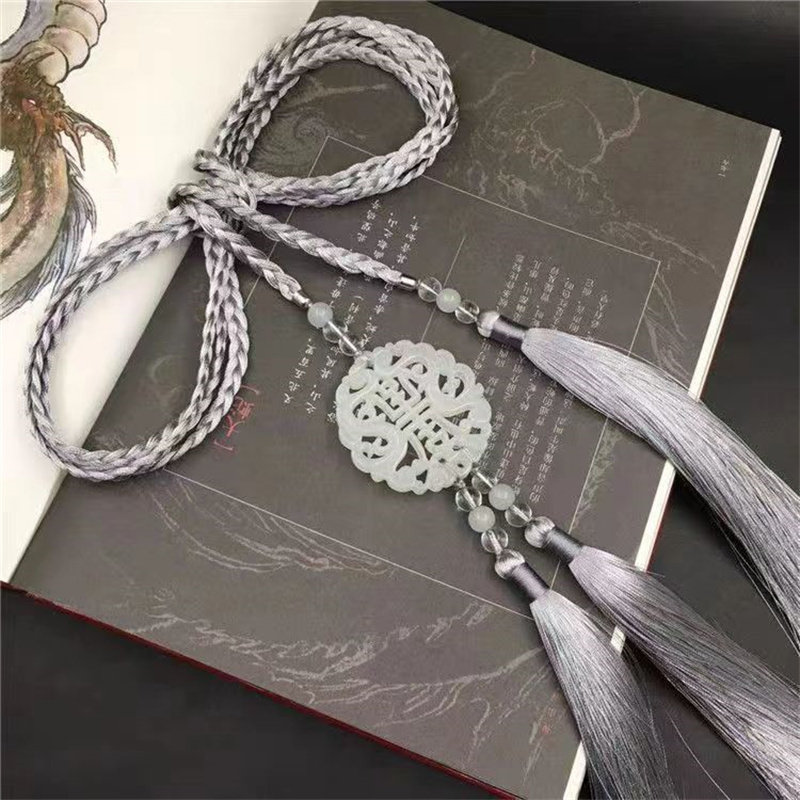 汉服古风腰带双龙祝寿流苏吊坠