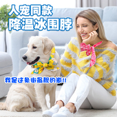 人宠同款 户外运动冰丝巾 降温冰围脖冰丝狗狗围巾猫咪围兜冰垫夏季