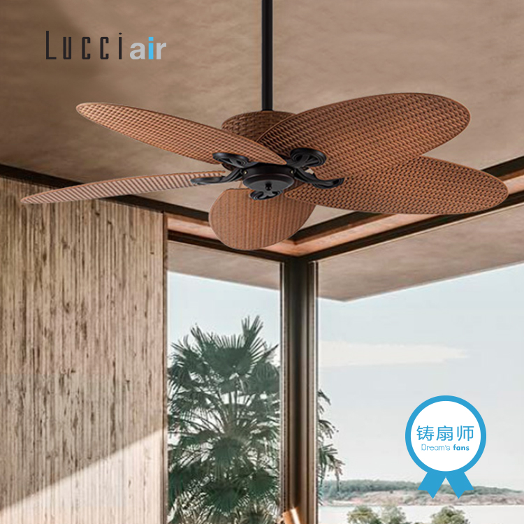 促销吊扇五叶编织草藤叶户外