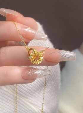千金风交织双环相扣项炼
