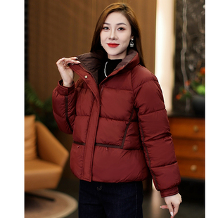 2025新款立领短款羽绒棉服女冬季新款时尚宽松减龄小棉袄棉衣外套