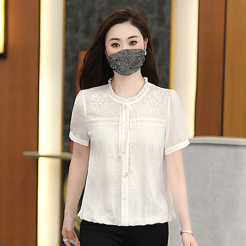 短袖T恤女夏装2025新款韩版时尚宽松显瘦遮肚子体恤上衣百搭t恤潮