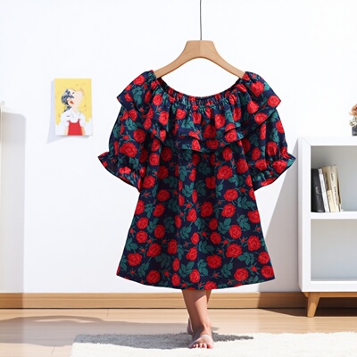 短袖碎花雪纺衫女荷叶边小衫