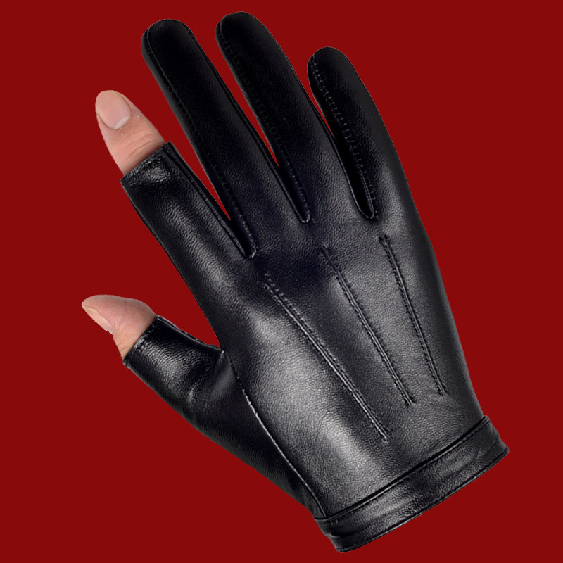 羊皮手套男冬露二指保暖开车防滑户外半截骑行真皮半指手套女加绒,服饰配件/皮带/帽子/围巾,手套,淘宝优惠券,粉丝福利购,淘宝优惠卷