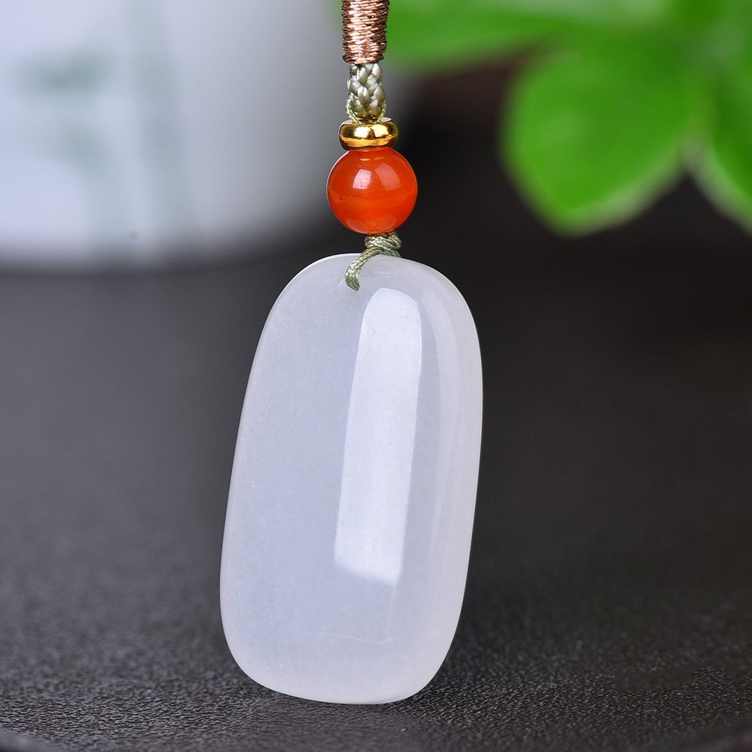 天然真品新疆金丝玉平安牌玉吊坠白玉无事牌玉挂件男女玉石玉项坠