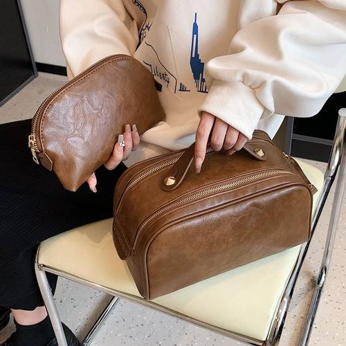 南熙复古双拉链化妆包