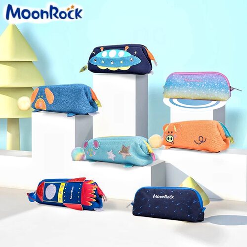 MoonRock梦乐小学生文具盒大容量可爱卡通笔袋男女孩初中收纳袋