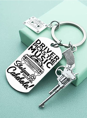 邪恶力量SPN钥匙扣 温彻斯特音乐钛钢钥匙扣 邪恶力量SPN周边包邮