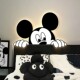 现代装 饰画男孩女孩米奇卧室挂画led灯儿童房装 饰画床头画壁画