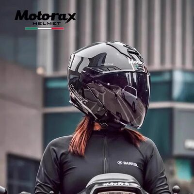 MOTORAX摩雷士S30半盔男摩托车头盔女夏季机车骑行四分之三双镜片
