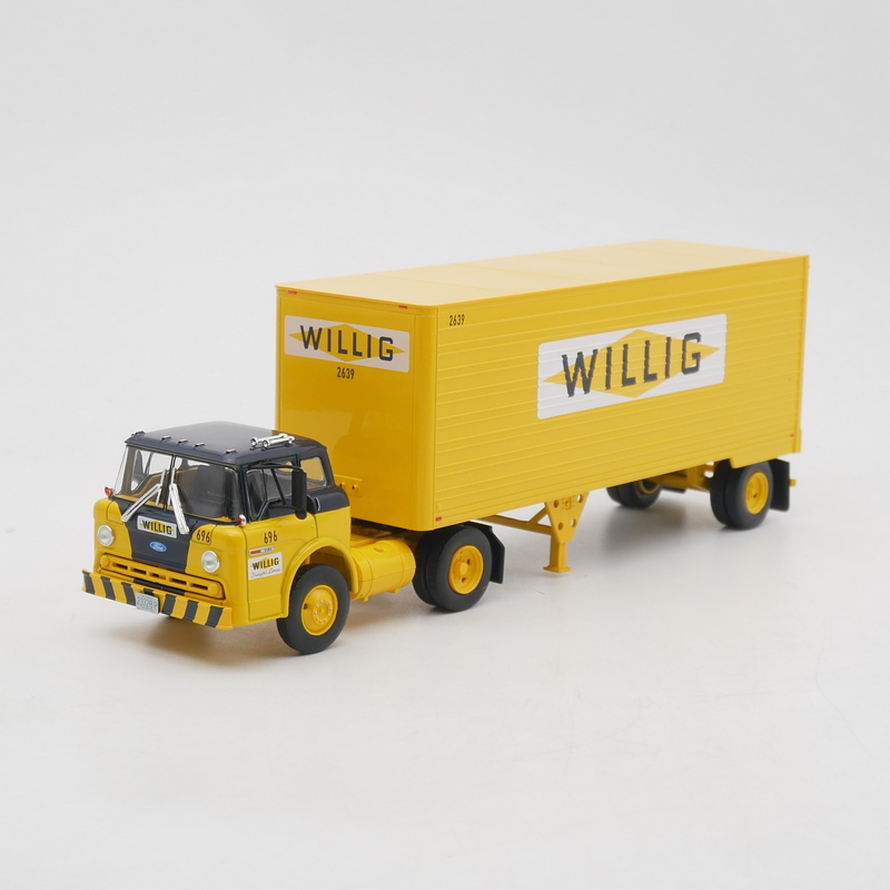 ixo 1:43 Ford C Series福特卡车拖挂车合金汽车模型收藏玩具车