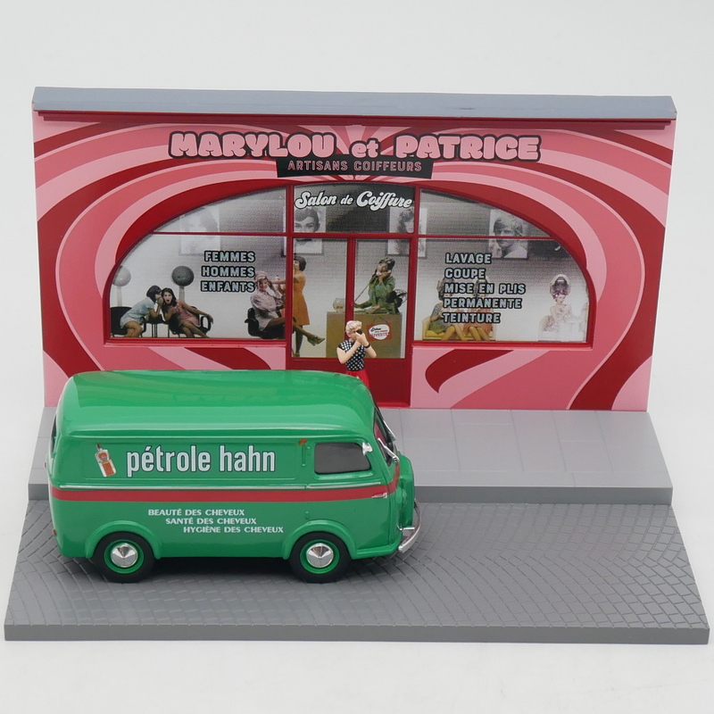 Ixo 1:43 Peugeot D3A美容美发店场景沙盘标致面包车模型合金玩具