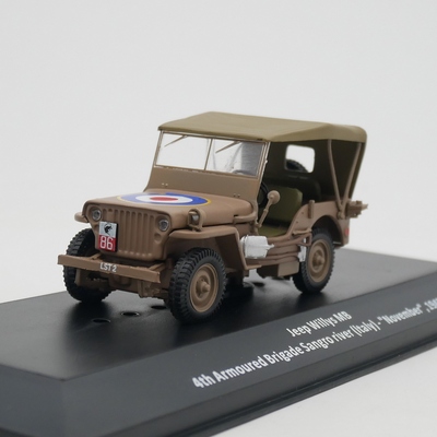 Ixo 1:43 Jeep Willys MB 1943二战意大利战场威利斯吉普汽车模型