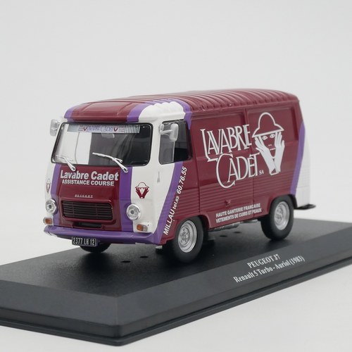 ixo 1:43 Peugeot J7  Renault 5 Turbo Auriol 1983标致面包车模