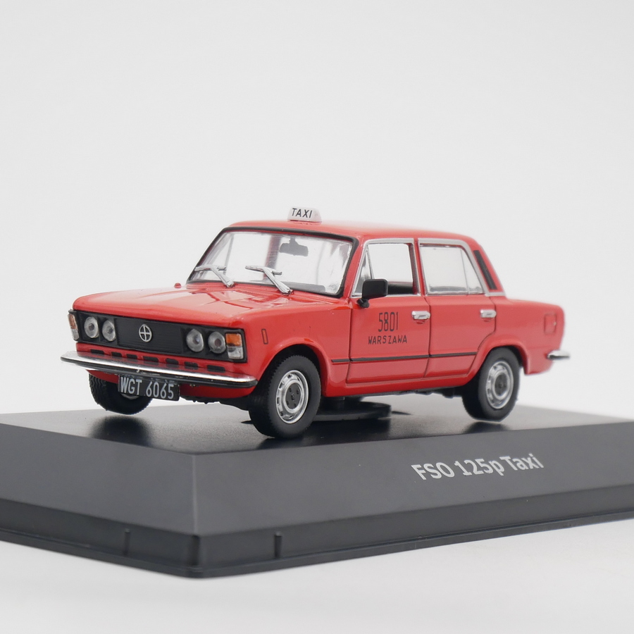 ixo 1:43 FSO Fiat 125P Taxi菲亚特的士出租车合金汽车模型玩具