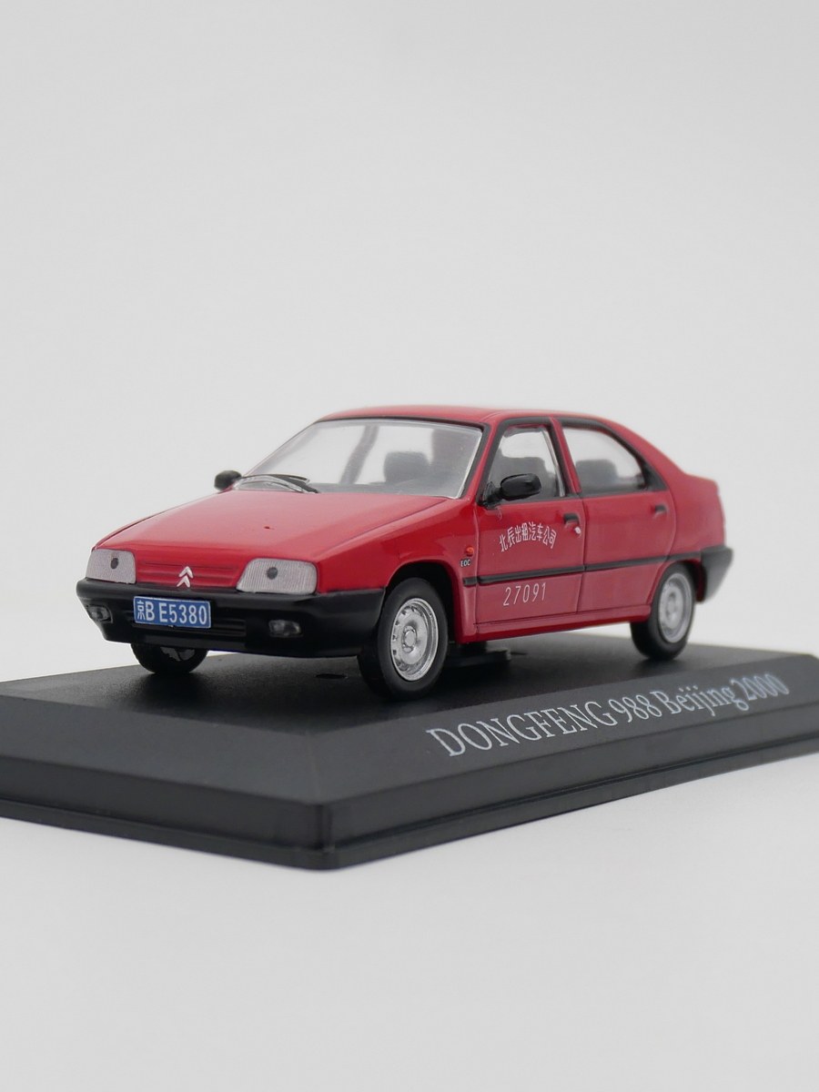 ixo 1:43 citroen zx神龙富康988东风雪铁龙2000年北京出租车模型