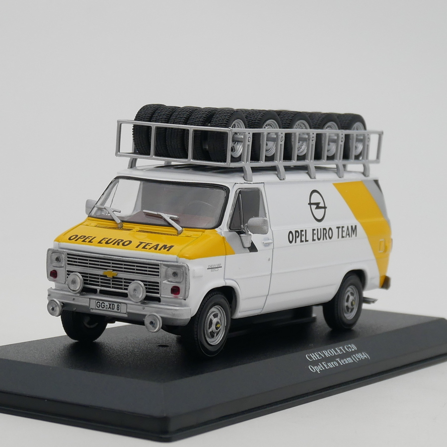 ixo1:43 Chevrolet G20雪佛兰面包车欧宝欧洲车队服务保障车模型