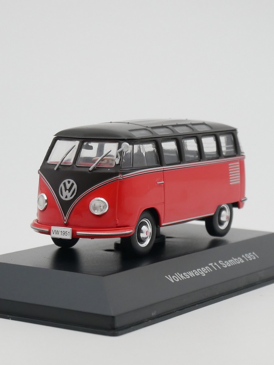 ixo 1:43 volkswagen t1 samba 1951大众面包车合金汽车模型玩具