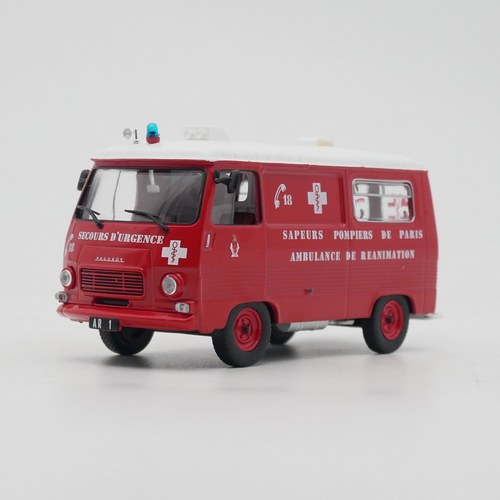 Ixo 1:43 Peugeot J7标致面包车法国消防救护车合金汽车模型玩具