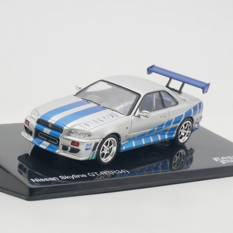 ixo 1:43 Nissan Skyline GT-R R34日产速度与激情电影车模型玩具