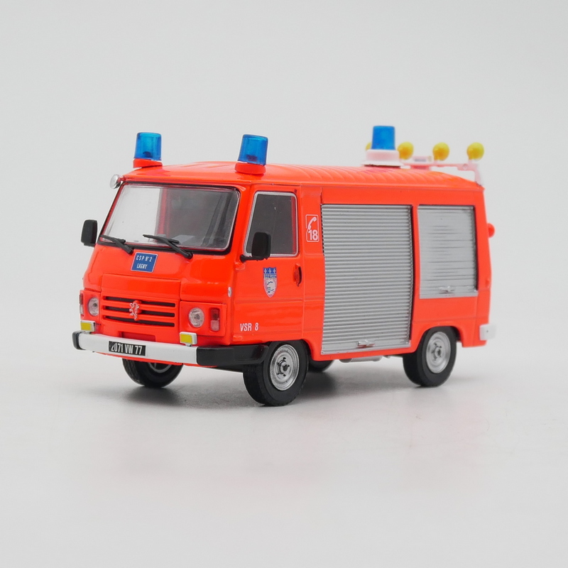 Ixo 1:43 Peugeot J9标致面包车法国消防车合金汽车模型收藏玩具