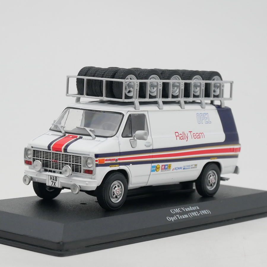 ixo 1:43 GMC Vandura Opel Rally Team吉姆西面包车欧宝拉力车队