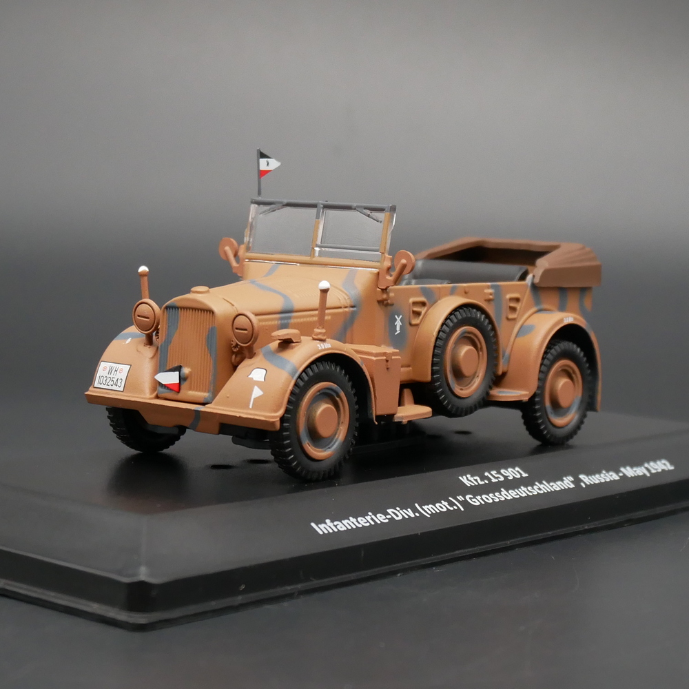 Ixo 1:43 Horch 901 KFZ.15霍希二战德军指挥车军车合金玩具车模