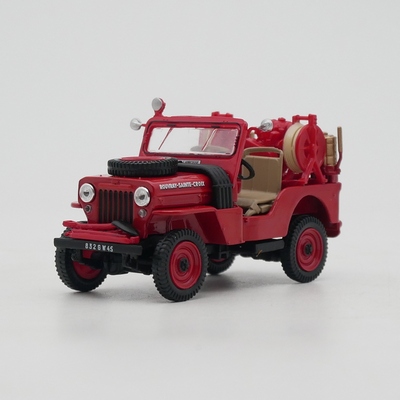 Ixo 1:43 Willys Hotchkiss威利斯吉普法国消防车合金汽车模型