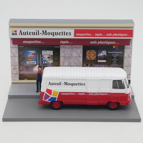 Ixo 1:43 Peugeot J7标致面包车布店场景合金汽车模型金属玩具车