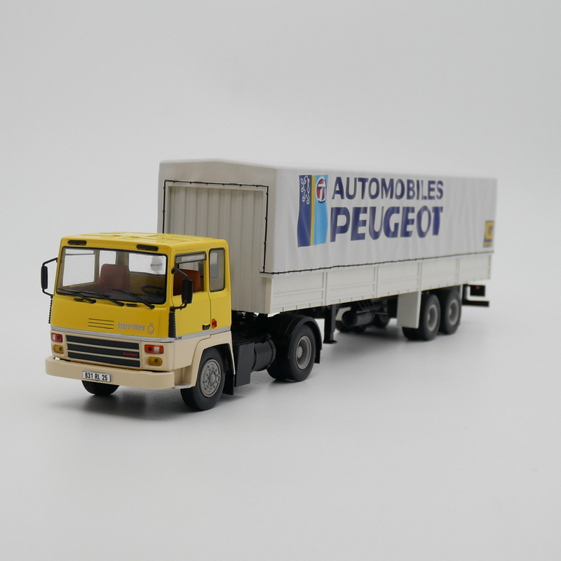 ixo 1:43 Berliet TR 280 1978贝埃利货柜车标致汽车运输车玩具车