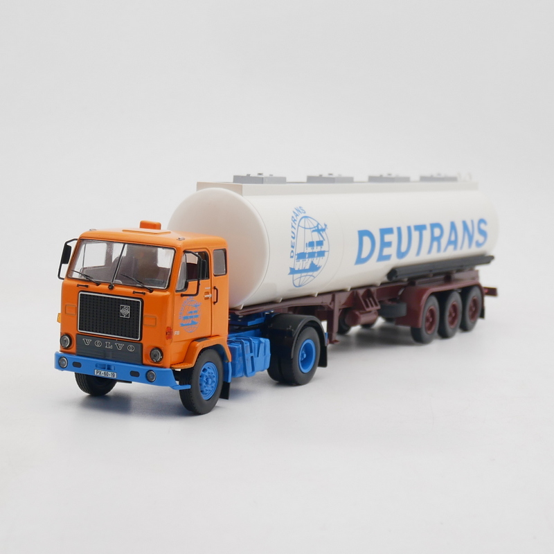 ixo 1:43 Volvo FH88沃尔沃油罐车拖挂车合金汽车模型玩具车