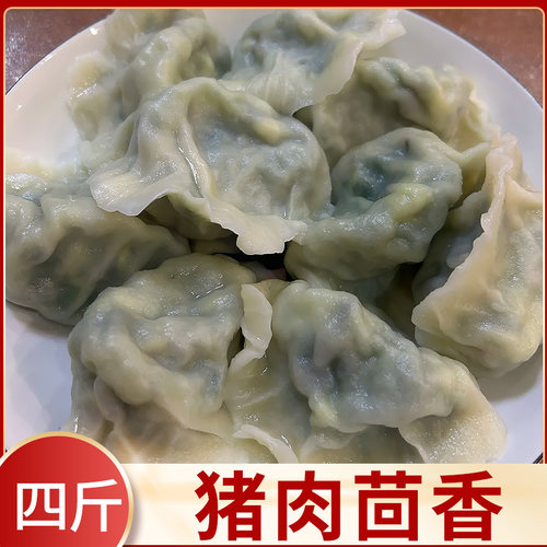 【猪肉茴香-4斤】香菇韭菜芹菜白菜茴香荠菜大葱鸡蛋馅水饺4包装