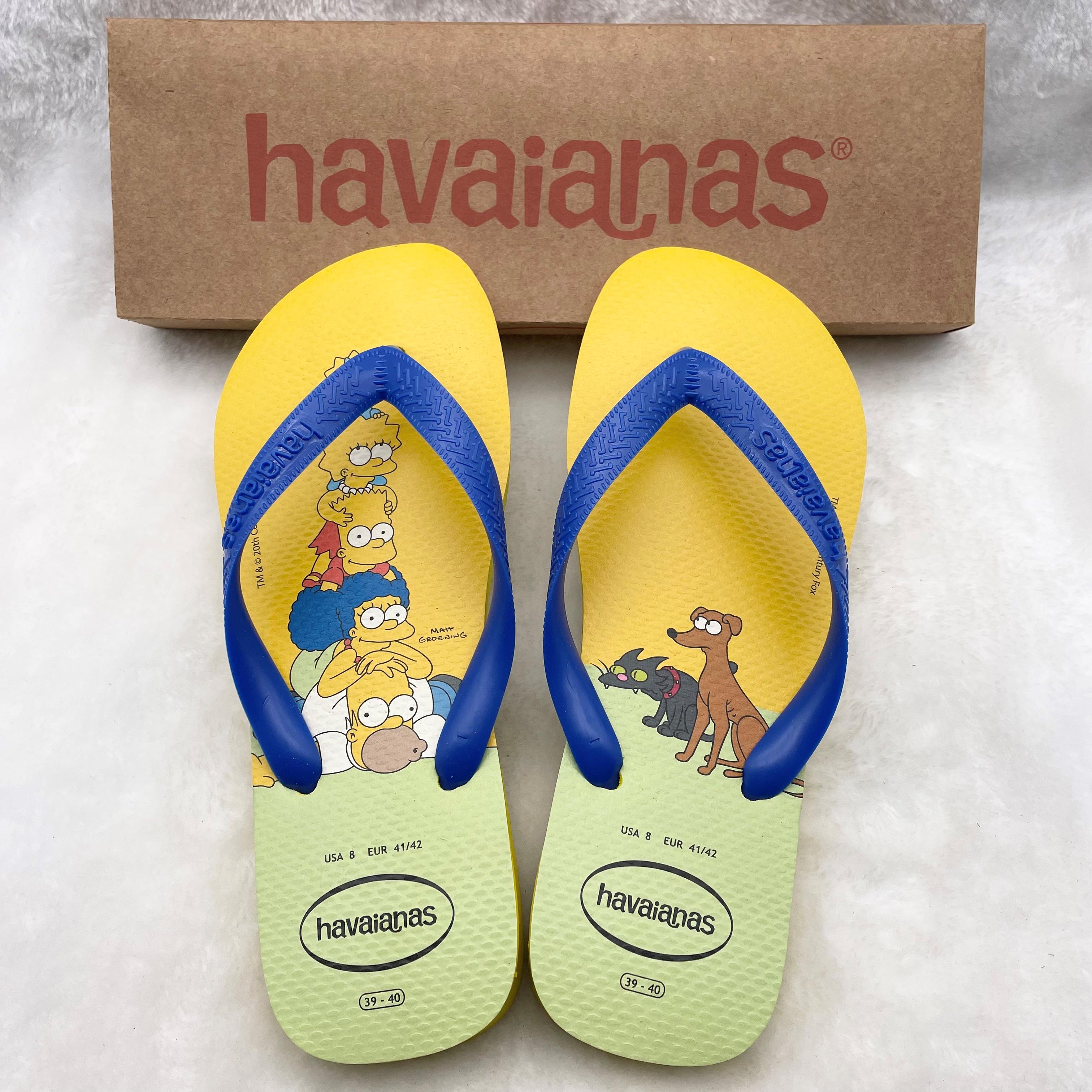 2022巴西哈瓦那Havaianas simpsons辛普森情侣男女沙滩外穿人字拖