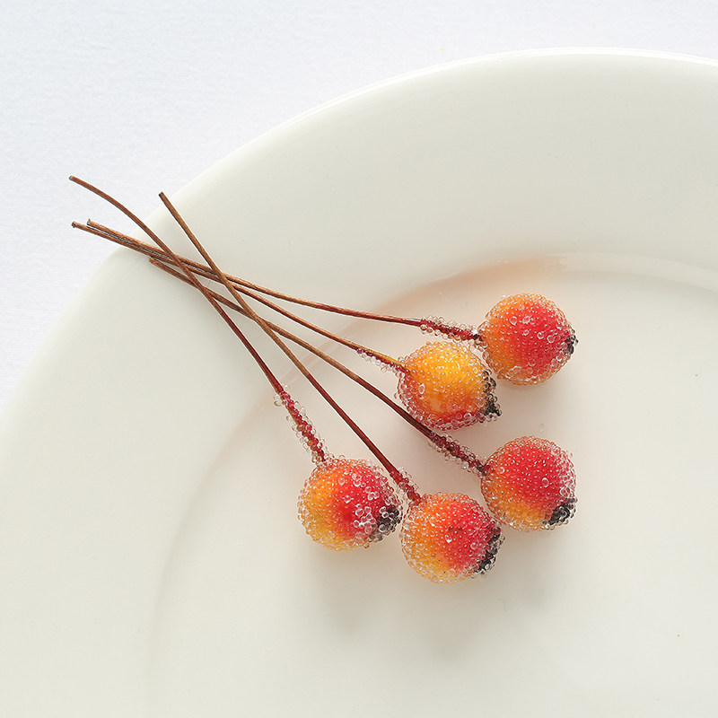 diy 古风发簪材料 12mm泡沫糖霜仿真石榴浆果萌萌哒小石榴 20个价