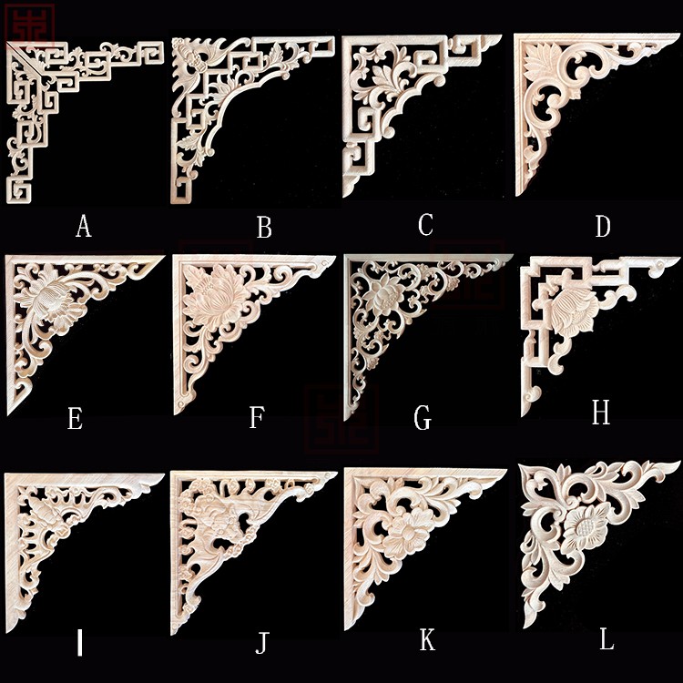 东阳木雕橡胶木实木雕花大角花