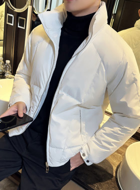 立领轻薄款羽绒服男休闲外套