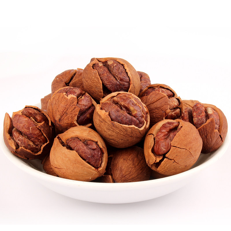 新货装临安山核桃坚果小核桃包邮轻松剥山核桃大籽袋装罐装500g