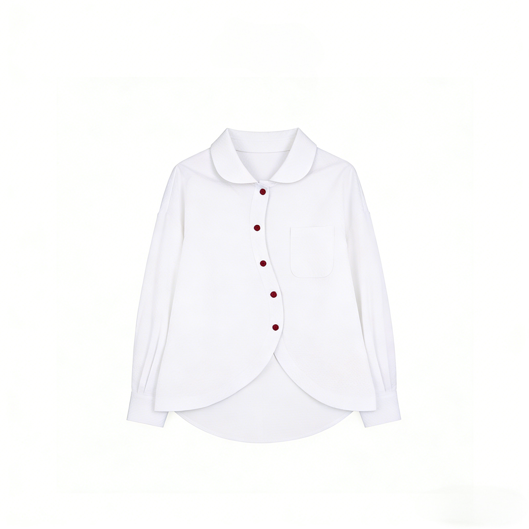 MORNA设计感长袖衬衫女娃娃领百搭休闲感小众上衣Z9517