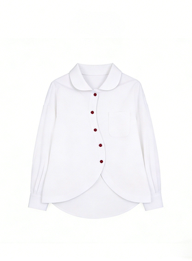 MORNA设计感长袖衬衫女娃娃领百搭休闲感小众上衣Z9517